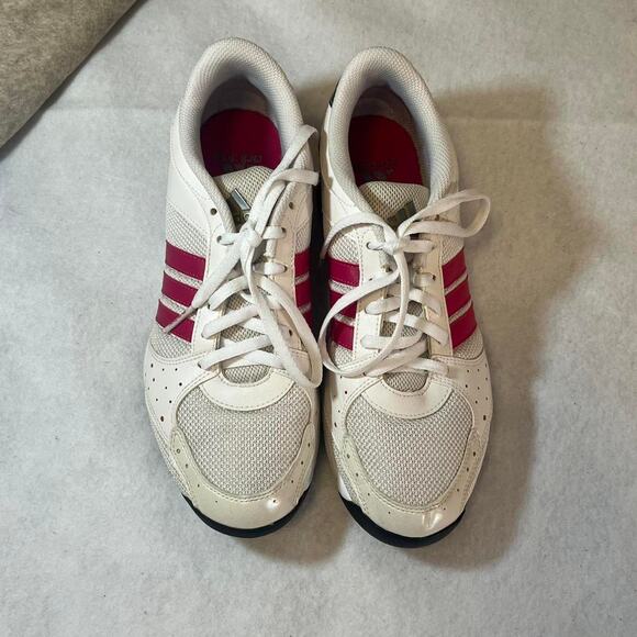 Adidas Trainers ART U42438 White w/ Pink stripe Women Size 8.5 - Picture 4 of 8